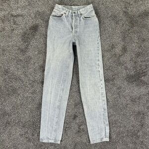 Vintage Levis 501XX Button Fly High Waisted Jean Women Hickory Stripe Denim READ